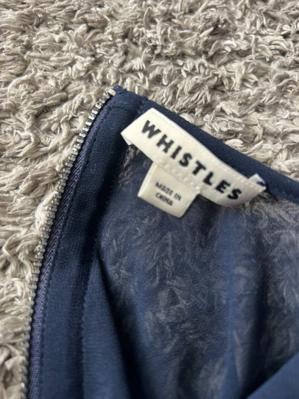 Whistles short sleeve navy dress size 10 - Picture 8 of 8